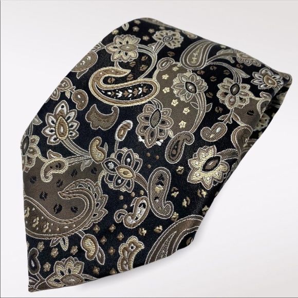 GEOFFREY BEENE | Paisley Print Silk Tie - Picture 1 of 4